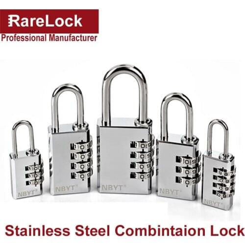 Stainless Combination Padlock for Gate Gym Locker Jewelry Box Storage- box Digital Password Lock Rarelock YP10 aa