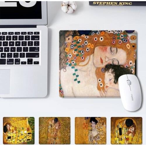 Big Promotions kiss Gustav Klimt Mouse Mat Small Size Rubber Mouse Pad Gaming Player Desktop Pad Computer Laptop Mouse Pad