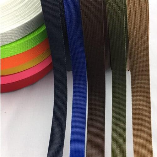 25mm 1" Webbing Polyester Strapping Red Rose Coffee Purple For DIY Sewing Bags Buckles Accessories Dog Belt Color 1-16