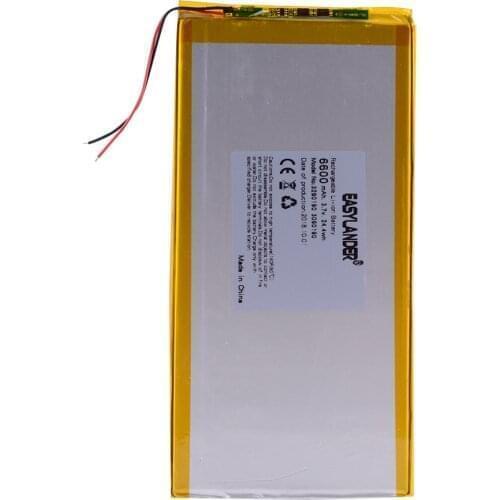 3290190 3.7v 6600mah Lithium Polymer Battery For Tablet Pcs Large Size batteries