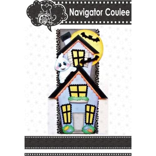 Halloween Metal Cutting Die Magic House Scrapbook Stamping Clear Stamp Decoration Creative Embossing DIY Craft New Arrival 2021