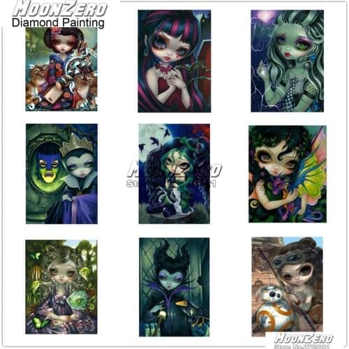 MOONZERO Full Square/Round 5D Diy Diamond Painting Cross Stitch "Cartoon Role " Diamond 3D Embroidery Mosaic Home Decor Ds314