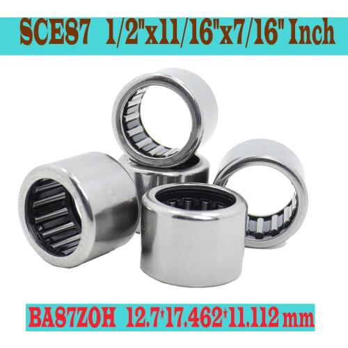 SCE87 Bearing 12.7*17.462*11.112 mm ( 5 PCS ) Drawn Cup needle Roller Bearings B87 BA87Z SCE 87 Bearing