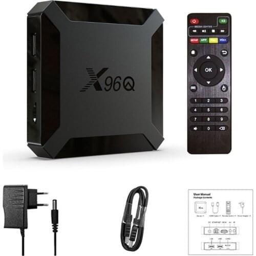 X96Q Smart TV BOX And roid 10.0 Allwinner H313 Quad Core 2GB 16GB 4K H D Set-Top Box