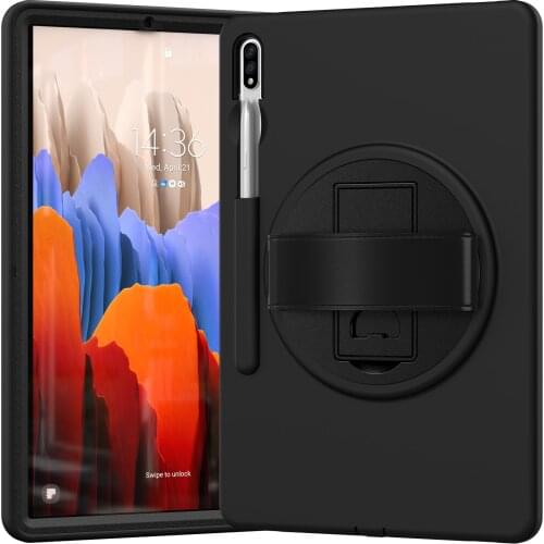 Luxury Tablet Case For Samsung Galaxy Tab 12.4" S7 Plus T970 T975 2020 Cover Anti-fall Protective Rugged Duty Stand Tablet Case