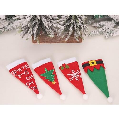 Christmas Utenciles Creative Cartoon Xmas Ornament for Kitchen Christmas Gifts Christmas Cutlery