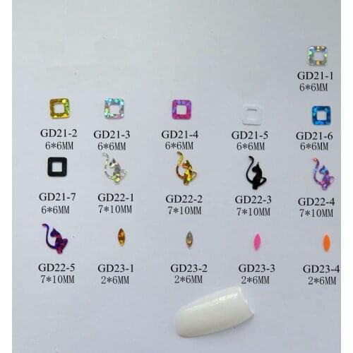 Retail 3G/Jar Cute Laser Gold/Silver/Pink/Black Rabbit Square Leopard Horse-Eye Glitter Nail art Glitter Nail art decoration