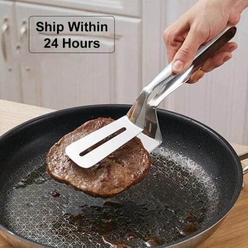 Stainless Steel Food Tongs Barbecue Clip Frying Steak Fried Bread Egg Fried Fish Non-Stick Grill Tongs BBQ Kitchen Accessories