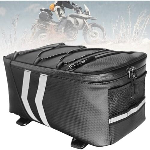 8/9L Motorcycles Bag Trunk Bag PU Waterproof Bicycle Trunk Bag Cycling Rack Pack Bike Rear Bag Frame Accessories Behind Seat