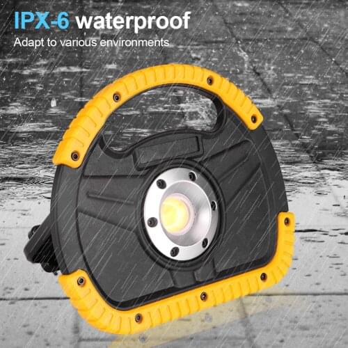 Waterproof Working Light LED COB Emergency Light 180° Rotate 2 Modes Torch Lantern USB Charging Outdoor Flashlight Magnetic Lamp