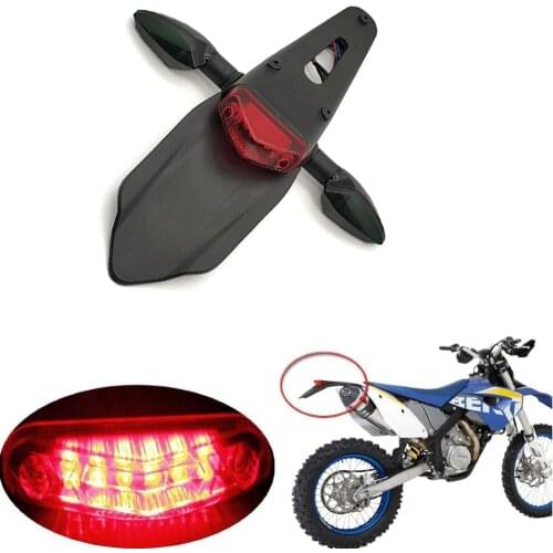For Yamaha SEROW 225 250 TTR125 TTR250 ttr 125 250 600 Universal Motorcycle LED Tail Light&Rear Fender Stop Enduro Tail Light