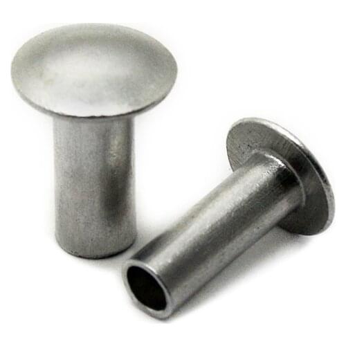 30pcs M4 stainless steel rivet large flat head semi-tubular rivets household decorative bolts 4mm-10mm length