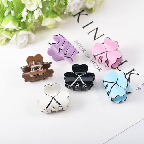 1PC New Acrylic Candy Color Girls Hair Claws lovely Small Princess Hair Grips Gradient Color Hair Accessories HeadWear