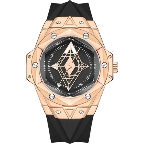 Creative Watch Mens Fashion Trend Tattoo Face Luminous Hollow Quartz Watch часы мужские