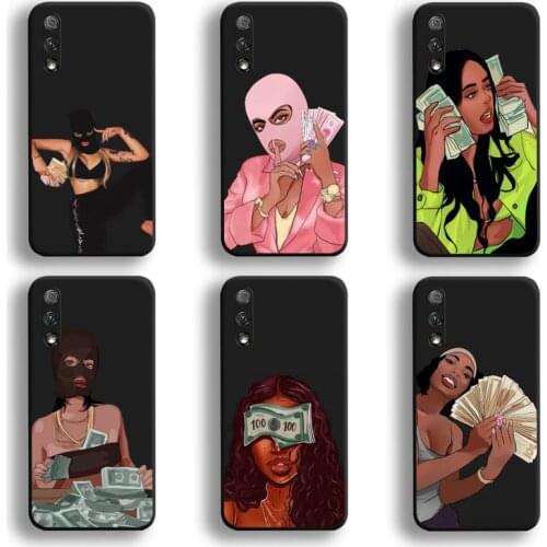 Afro Girls Make Money Cash Girl Phone Case For Huawei Honor 30 20 10 9 8 8x 8c v30 Lite view 7A pro