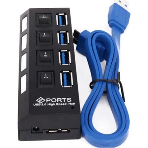 4 Ports Docking Station Widely Compatible High Speed Splitter Cable Hub USB 3.0 Hub for Laptop