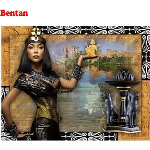 Egypt Queen Pictures 5D Diamond Painting Custom Photo puzzle Diamond Painting Classical Woman Full Square Drill Gift Rhinestones