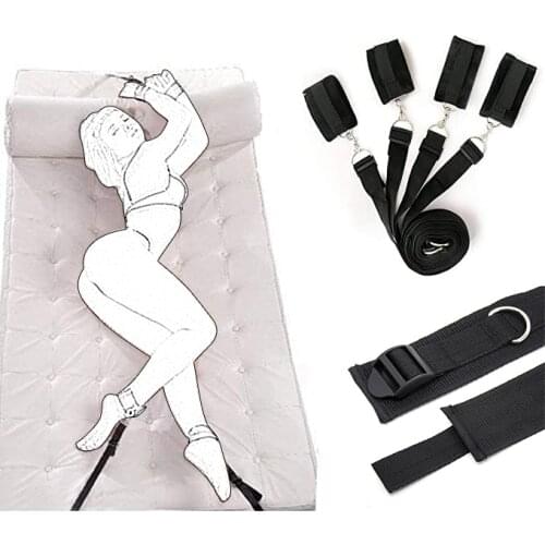 Erotic Bed Restraint Fetish Bdsm Bondage Handcuffs Game Sex Product Ankle Hand Adult No Vibrator Sex Toys For Woman Секс Игрушки