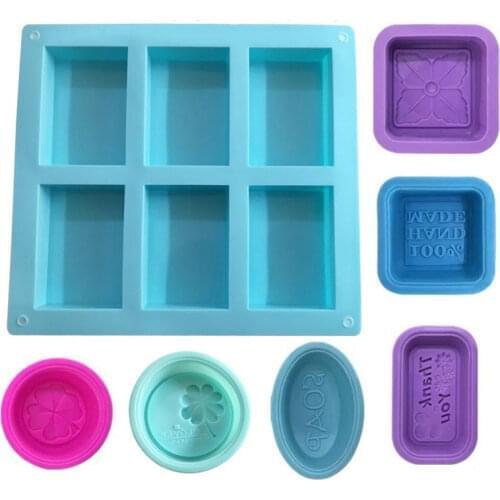 6Pcs/Set Soap Making Molds Food Grade Silicone Soap Mold Cupcake Muffin Soft Baking Pan Mould for DIY Homemade Craft