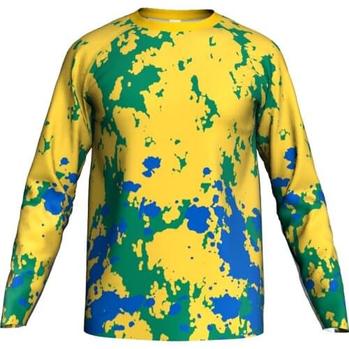 Moto Bicycle Jersey Yellow Blue Long Sleeve Cycling Thin Bike Mtb Style Shirt Downhill T-shirt Motocross Mx Mountain Clothing