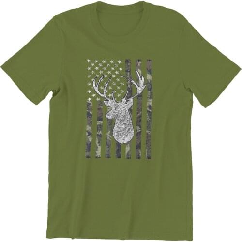 Westcreek Deer Hunting Buck Camouflage Flag Printing Gift Tops Summer HipHop New Female For Boy Mens T-Shirts 98430