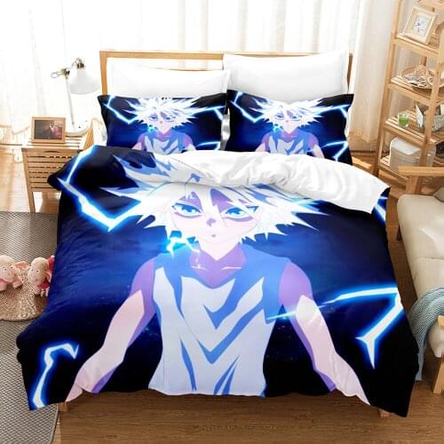Hunter x Hunter Bedding Set Single Twin Full Queen King Size Hunter x Hunter Bed Set Childrens Kid Bedroom Duvetcover Sets 039