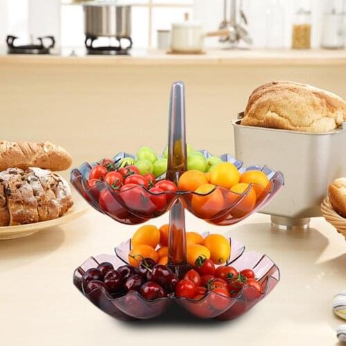 European-style Creative Multi-layer Fruit Plate Candy Dessert Snack Storage Plate Household Dried Fruit Plate New Year Party Use
