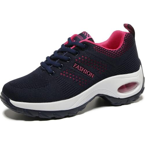 Air Cushion Running Shoes For Women Casual Black Sneakers Breathable Swing Shoes Ladies Trainers Shoes Jogging Walking Basket