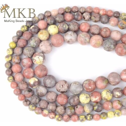 Natural Round Red Plum Stones Spacer Beads Diy Bracelet Necklace Jewellery 4 6 8 10 12mm Loose Beads For Jewelry Making Perles