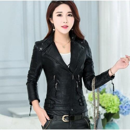 Pu Leather Jacket Women Slim Winter Jackets Coat Female Autumn Casaco Warm Feminino Femme Basic Jacket Faux Leather Coat