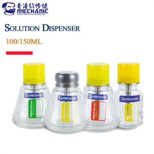 MECHANIC Glass Alcohol Bottle Corrosion Protection Antioxidant Storage Liquid Dispenser Bottles Press Design Repair Clean Tools