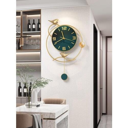 Nordic Luxury Wall Clock Modern Design Creative Iron Silent Metal Large Wall Clock Living Room Reloj De Pared Home Decor DG50WC