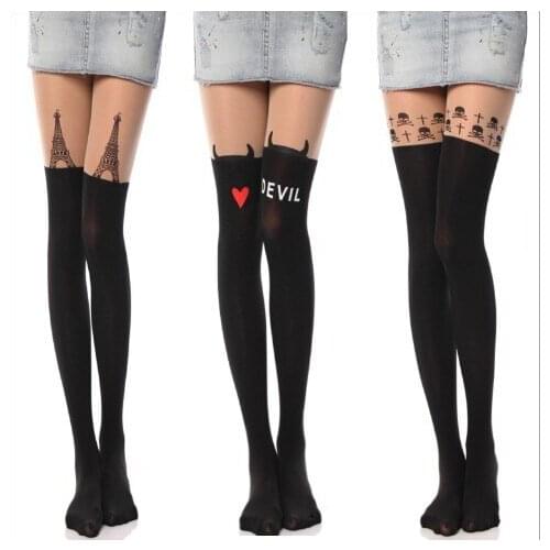New Tights Women Autumn Style Women Girls Cute Tights Cat Knee Stockings Pantyhose Tights Female Tight Dress