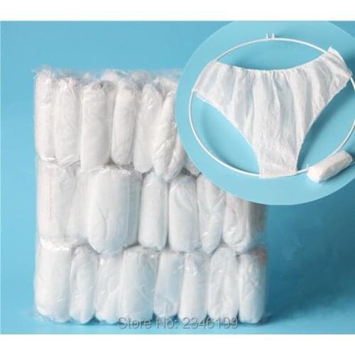 50pcs/Pack Sterilized Disposable Women Underwear Nonwovens SPA Travel Panties Clean Intimate Underpants Individual Package