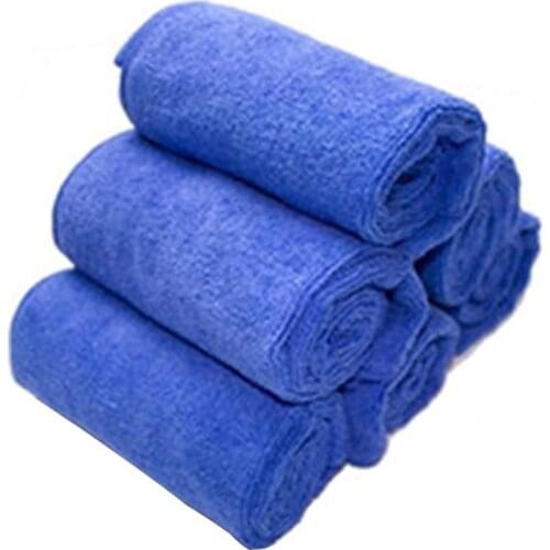Microfiber Towel Car Auto Vehicle Care Washing Drying Polish Towel Sports Quick dry Thin kitchen Cleaning Cloth Blue Color