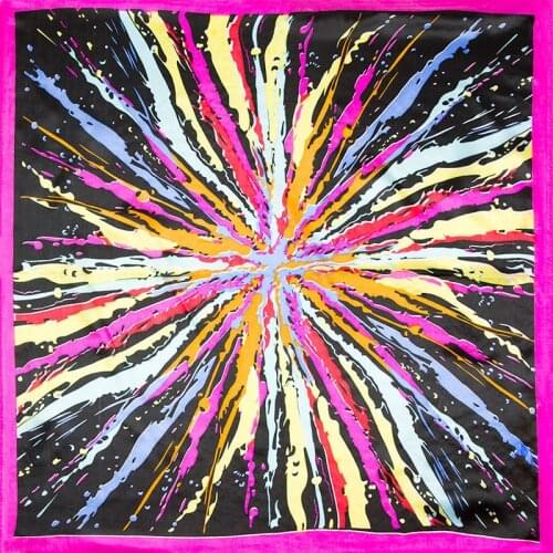 Natural Silk Scarf Women Bandana Female Stripe Hair Scarf for Women Dot Silk Headband Top Fashion Womens Square Silk Neck Scarf