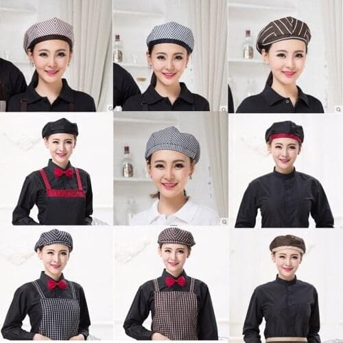 High Quality Top Restaurant Chef Kitchen Workwear Hats Hotel Food Service Waiter Hat Cafe Coffee Waitdress Work Wear Cap 895