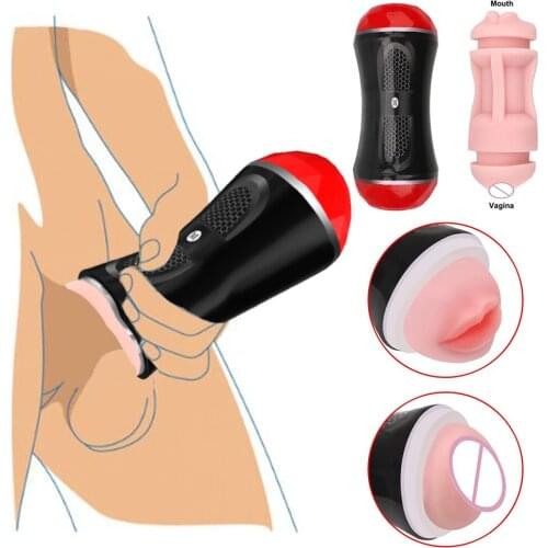 Silicone Airplane Cup Sex Toys For Men Soft Tight Pocket Pussy Realistic Vagina Anal Mouth Sucking Male Masturbation Device
