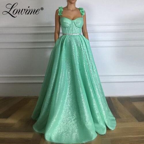 Dubai 2020 Arabic Sequined Evening Dresses Prom Dress Formal A Line Celebrity Dress Custom Made Party Gowns Robe De Soiree