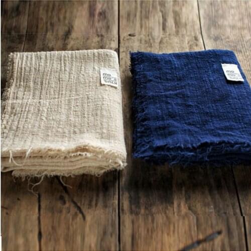 Vintage Napkin Cotton Linen Dessert Table Napkins Table Decorative Solid Color Simple Japanese Style Serviette De Table Tissu