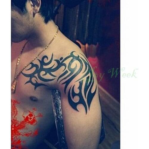 Waterproof Temporary Tattoo Sticker on body dragon flame totem tattoo fire tatto stickers flash tatoo fake tattoos for men 7