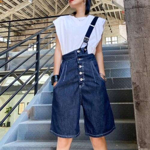 Popular Overalls Fashion Female Summer Western Style Large Size Was Thin Single Shoulder Strap 2020 Jeans Women