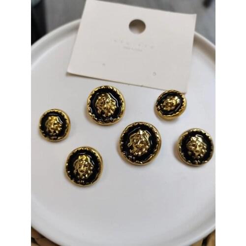 10 pcs,Gold metal buttons,British style classic fashion clothes clothes-diy handmade materials accessories
