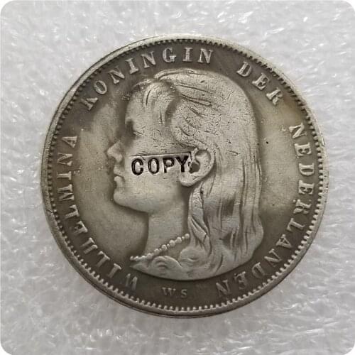 1896 NETHERLANDS 1 GULDEN COIN COPY commemorative coins-replica coins medal coins collectibles