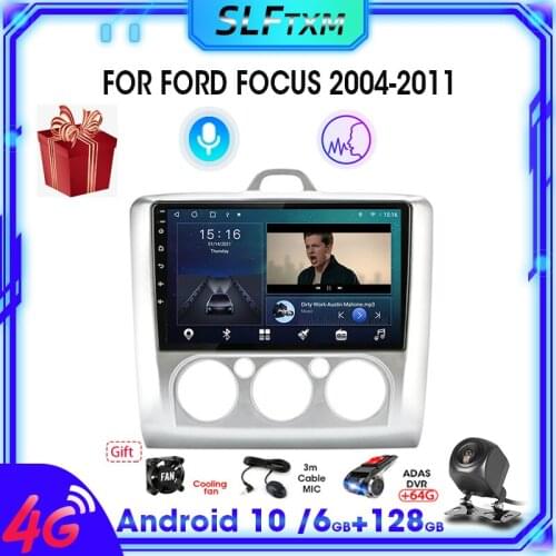 Develuck 2 din Android car Radio multimedia Player For ford focus 2 3 Mk2/Mk3 hatchback 2004-2011 2din DVD GPS Navigation RDS