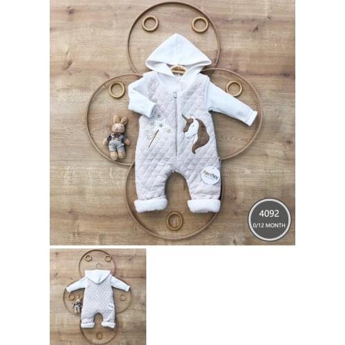 2021 New Born Baby Clothes Girl Boy Romper Hooded Jumpsuit Infant With Zipper Unisex Fleece Soft Cute Snow Suit Winter Thicken