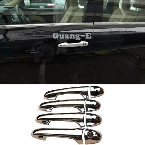 For Toyota Highlander 2015 2016 2017 Car Styling Cover Protect Detector Sticker Frame Lamp Trim ABS Chrome Car Door Handle 8pcs