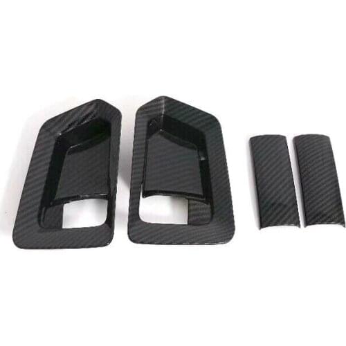 ABS Carbon Accessories Inner Door Handle Bowl Frame Trim for 2019-2020 Toyota Hiace H300