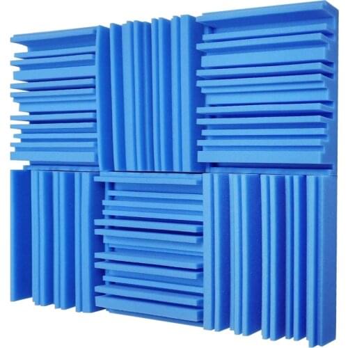 Hot-Acoustic Studio Absorption Foam Panel 24 Pack (12'x 12'x 2)Inch Broadband Sound Absorber Periodic Groove Structure