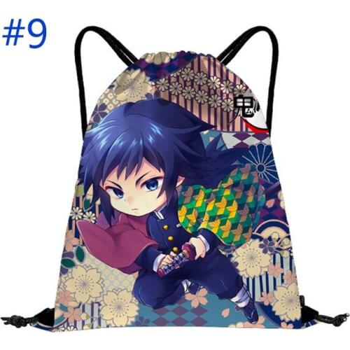 Anime Tomioka Giyuu Shopping Bag Demon Slayer Backpack Drawstring Bag Type A